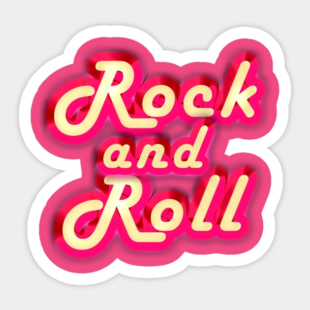 Neon Rock and Roll Sticker by Gaspar Avila